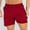B_ Red, variant on Fashion YLSDY Men Button Ruched Shorts Summer Lightweight Comfy Cotton Linen Beach Shorts Fashion Casual Solid Straigth Leg Short White S