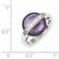 thumbnail image 3 of Sterling Silver Amethyst & Cubic Zirconia Ring, 3 of 3