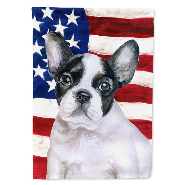 French Bulldog Black White Patriotic Garden Flag - Walmart.com ...
