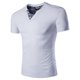 thumbnail image 2 of Elegante Camiseta De Manga Corta Con Cuello En V/Cuello Redondo Para Hombre (Blanco) M Likrtyny Caballero, 2 of 6