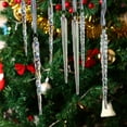thumbnail image 1 of ¡Compra y Aprovecha las Mejores Ofertas!, Adorno navideño colgante con forma de carámbano transparente para árbol de Navidad Akmoler, 1 of 6