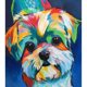 thumbnail image 1 of Cuadros coloridos de perros por números, Kit de pintura al óleo, dibujos para colorear DIY Tmvgtek Oficina Multiescena Multifunción, 1 of 9