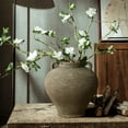 thumbnail image 4 of LuxenHome Rustic Brown Terracotta Cauldron 14 Inch Tall Vase, 4 of 8