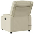 thumbnail image 3 of vidaXL Massage Recliner Chair Cream Faux leather, Metal, Plywood Regular, 3 of 5