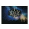 thumbnail image 1 of Geometry Cutting Board, Hexagon Form with the Eye in the Centre on Starry Night Mystic Image, Decorative Tempered Glass Cutting and Serving Board, Small Size, Multicolor, by Ambesonne, 1 of 1