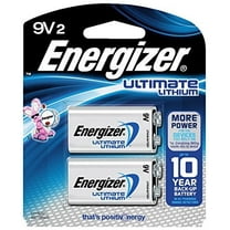 Energizer Ultimate Lithium 9V 2-Pack - L522BP2