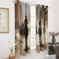 thumbnail image 2 of Blackout Curtains for Bedroom Vintage Western Cowboy Full Room Darkening Grommet Curtains for Living Room,Thermal Insulated Ombre Drapes, 2 of 7