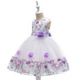 thumbnail image 4 of ZACPNCV Girls Dress Sleeveless Sequins Princess Dresses Toddler Wedding Birthday Party Gown Dresses Purple 5-6 Years, 4 of 8