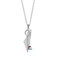thumbnail image 1 of Palestine Map Key Plated Necklace Unique Pendant Jewelry Gift NEW, 1 of 3