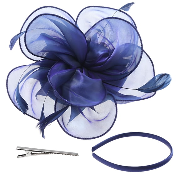 VANIDO Fascinators Hat Kentucky Derby Hats Flower Headwear Ribbons for Girls and Women Tea Party Cocktail Wedding Feathers Hair Clip