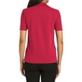 thumbnail image 2 of Womens Rapid Dry Cotton/Polyester Polo T-Shirt Red 2X-Large, 2 of 5