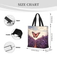 thumbnail image 3 of Disketp Butterfly Over Lavender Bolsa Tote de Lona para Mujer, Bolso de Hombro y Cruzado con Cierre de Cremallera, 3 of 7