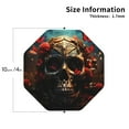 thumbnail image 2 of Honeii Artistic Flower Butterfly Skull print Leather Coaster Set of 4, ideal for safeguarding your furniture from drinks spills and effortless cleanup-Octagon, 2 of 6