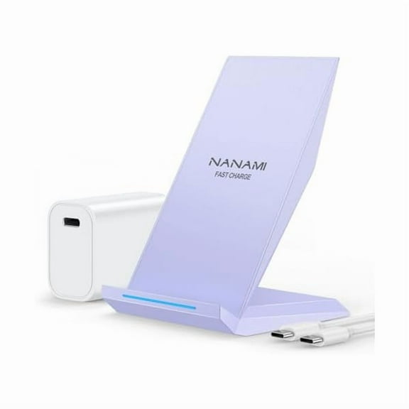 FU1999 Wireless Charger with USB C Charger - Qi Certified Fast Wireless Charging Stand Compatible with iPhone 16/15/14/13/12, Phone Charger Dock for Samsung Galaxy S25/S25 /S25 Ultra/S24/S23/S22/S21
