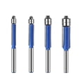 thumbnail image 1 of CaiYueKe Double Bearing Trimming Router Bit Woodworking Flat Cutter Alloy Steel Milling Cutter with 1/2 & 1/4 Inch Shank for Edge Trimming and Flush Cutting, 1 of 6