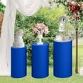 thumbnail image 2 of balikha 3x Cylinder Dessert Pedestal Covers Cylinder Plinth Covers Party Supplies Pedestal Stand Cover for Wedding Props Blue, 2 of 9