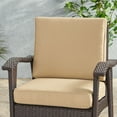 thumbnail image 2 of GDF Studio Massey Outdoor Water Resistant Fabric Club Chair Cushions with Piping, Tan, 2 of 7