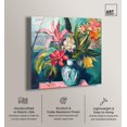 thumbnail image 2 of Vase of Tropical Flowers High-Gloss Frameless Acrylic Glass Wall Art Floral by Art Remedy, Ready to Hang, 20 x 20, 2 of 7