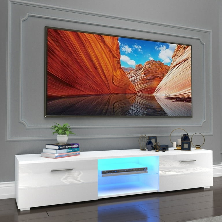 White high gloss unit with led lights outlet