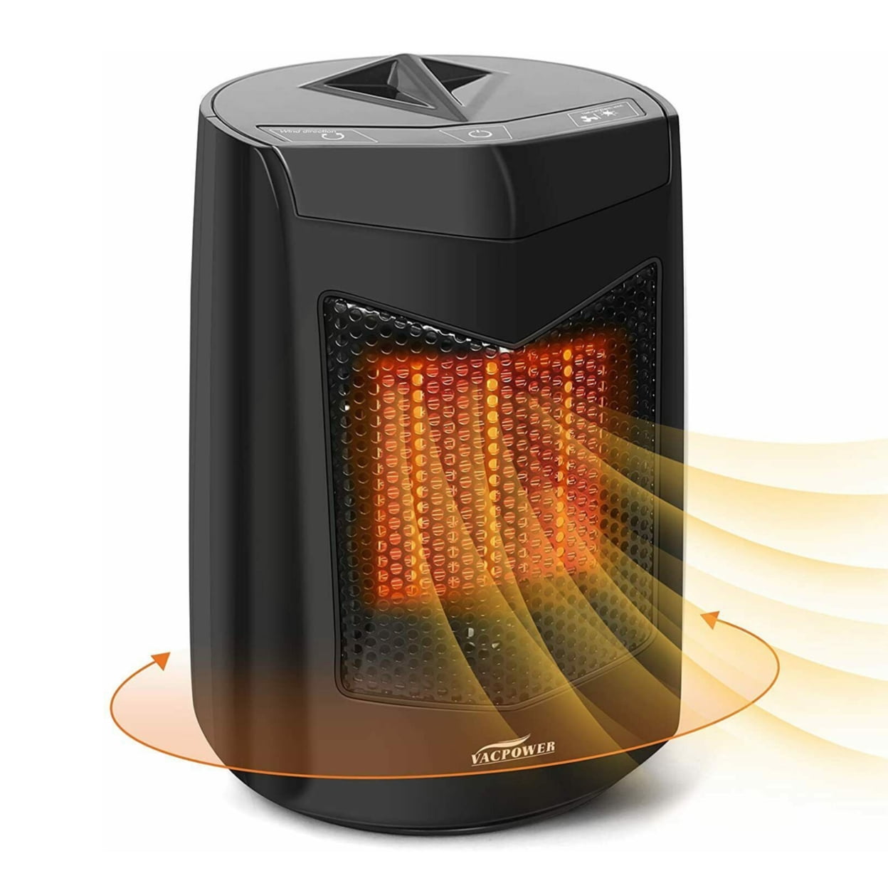 Vacpower 800W Ceramic Portable Space Heater with 50Degree Oscillation