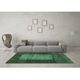 thumbnail image 3 of Ahgly Company Indoor Square Abstract Turquoise Blue Contemporary Area Rugs, 6' Square, 3 of 4