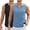 Black/Blue, variant on V Neck Tank Top Casual Stretch Lightweight Shirt Sleeveless Textured Shirt Soild Chic Knit