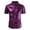 Purple, variant on Mens 70s Shiny Short Sleeve Button Down Shirt Fashion Sparkle Disco Dress Shirts