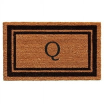 Calloway Mills Black Border 18" x 30" Monogram Outdoor Doormat (Letter Q)