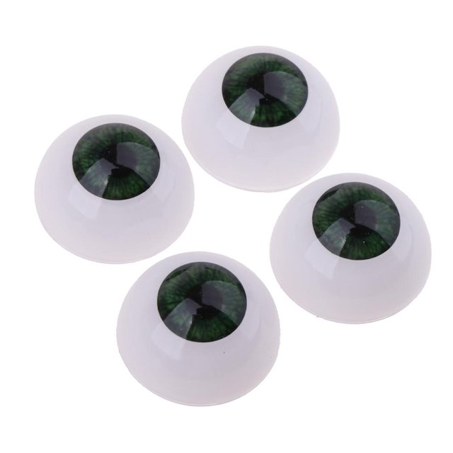 Ojo de Seguridad de 20 Mm, Ojos Acrílicos, Ojos Semicirculares para Muñeca Reborn, Verde, 20 mm Baoblaze Baby Doll Eyeballs