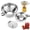 silver, variant on USIONE Canning Funnel with Strainer for Wide and Regular Mason Jars - Wide-Mouth Funnels for Kitchen Use - Canning Supplies Kit - Stainless Steel - 3 Pack (Small and Large)
