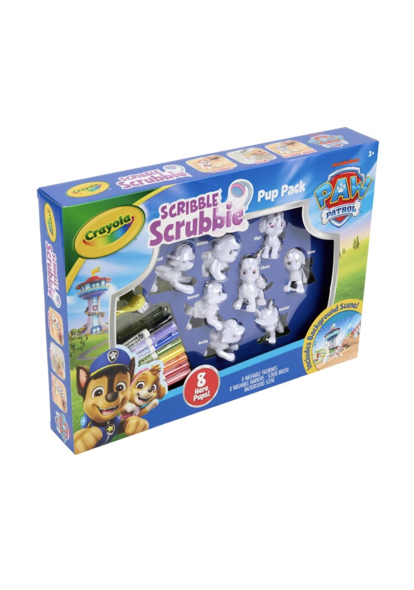 Crayola Scribble Scrubbie Christmas PAW Patrol Decorative Figurine, Set of 8