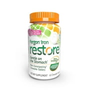 Fergon Iron Restore Chewable Tablets - Gentle on Stomach, Non-Constipating - 27mg Iron for Energy Support - 60 Tablets