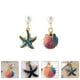 thumbnail image 2 of 1 par de pendientes de gota de aceite de aleación concha de vida marina colgantes de oreja joyería de mujer, 2 of 5