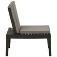 thumbnail image 2 of vidaXL Garden Lounge Chair with Cushion Plastic Grey, 2 of 5