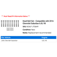 thumbnail image 2 of Head Bolt Set - Compatible with 2016 Chevy Suburban 6.0L V8, 2 of 2