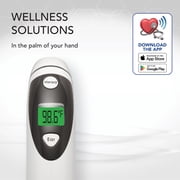 Zewa Infrared Thermometer | Professional Accuracy | Forehead & Ear Non-Touch Measurement | Bluetooth 4.0 | Android & iOS Compatible | Fever Alarm | Free MyHealthConnected App
