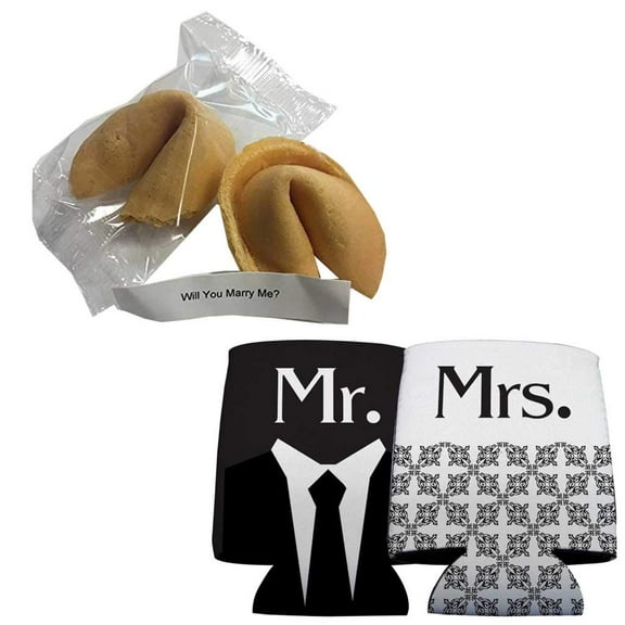 Victory Store Will You Marry Me Cookie with Tuxedo and Dress Can Coolies