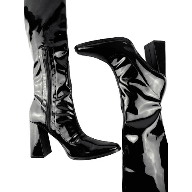 Botas Largas Charol para Mujer Hanna MX Alexco Black