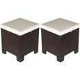 thumbnail image 1 of Poufs para Patio Exterior Outsunny en Ratán Beige Resistente a Todo Clima, 1 of 9