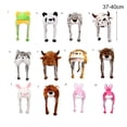 thumbnail image 6 of Huanledash Plush Hat with Earflaps Soft Washable Movable Ears Animal Cap Costume Supplies, 6 of 8