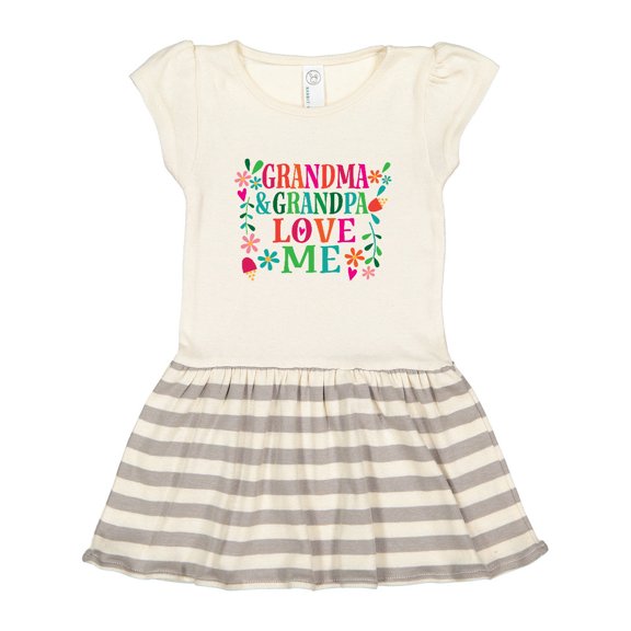 Inktastic Grandma Grandpa Love Me Girls Girls Toddler Dress