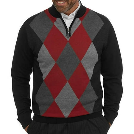 Big Men's 1/4 Zip Mock Neck Sweater