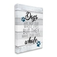 thumbnail image 3 of Stupell Industries Dogs Make Our Lives Whole Paw Icon Striped Backdrop,24 x 30, Design by Kim Allen, 3 of 5