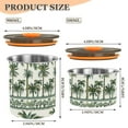thumbnail image 3 of Palm Trees Leaves Hawaii Airtight Coffee Bean Canister 17oz Food Storage Containers with Lids For Gournd, Tea, Sugar, Flour, Rice, Cereal, Candy Cookie Jar, 3 of 8