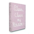 thumbnail image 2 of The Kids Room by Stupell Alexa Clean My Room Pink Kids Funny Word Design Canvas Wall Art by Daphne Polselli, 2 of 5