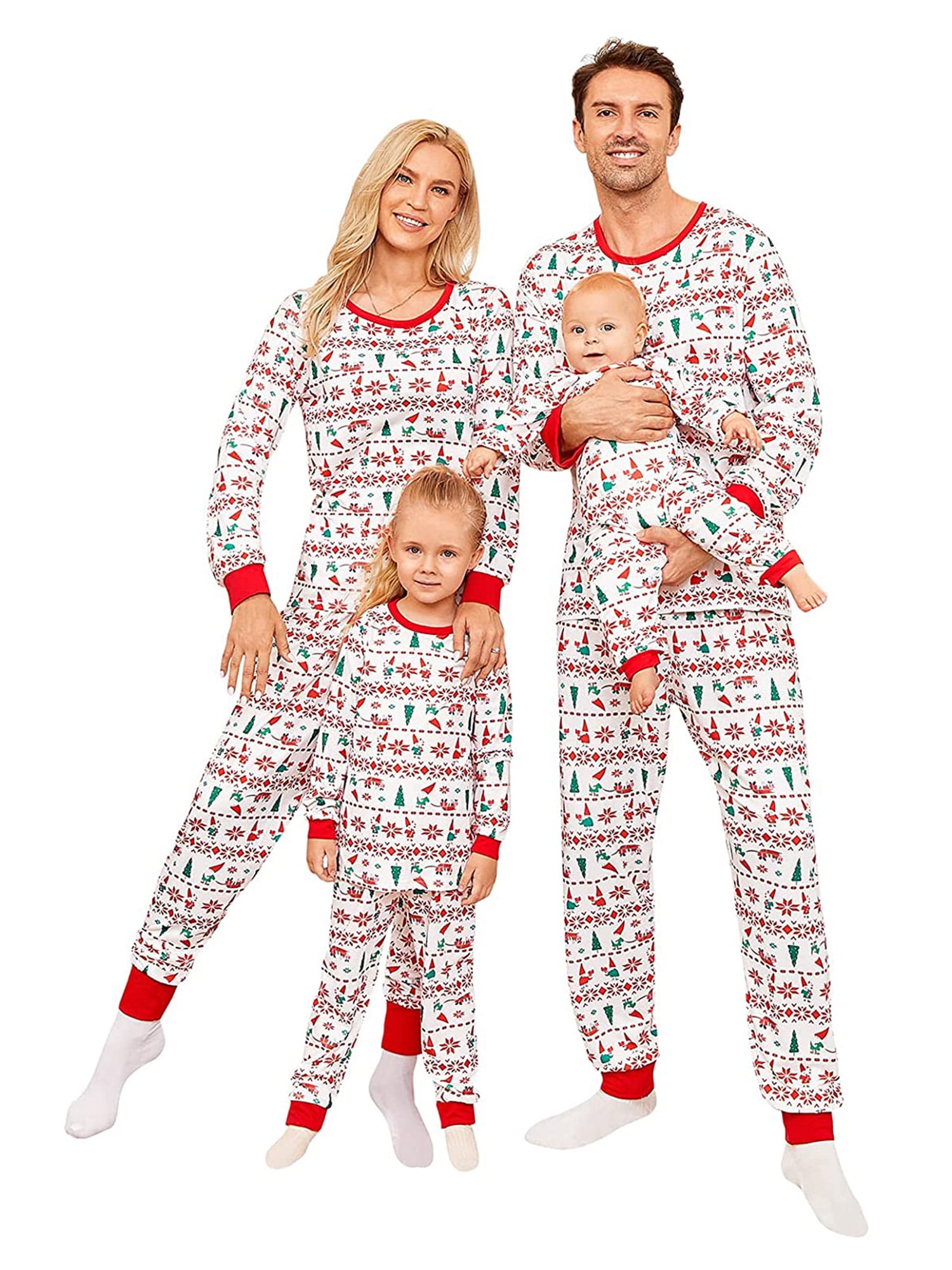 Thaisu Family Christmas Pajamas Matching Pjs Set Mens Womens Toddler ...