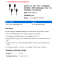 thumbnail image 2 of Ignition Coil Set 4 Piece - Compatible with 2001 - 2005 Volkswagen Jetta 1.8L 4-Cylinder Turbocharged 2002 2003 2004, 2 of 2