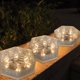 thumbnail image 4 of Paquete de 3 luces de cubo de hielo al aire libre solar, decoración de jardín al aire libre, para patio porche paisaje césped, 4 of 5