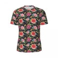 thumbnail image 4 of T Shirt For Men Pink Baroque Floral Men Retro Flowers Print Awesome Sportswear Comfortable Summer Te, 4 of 7