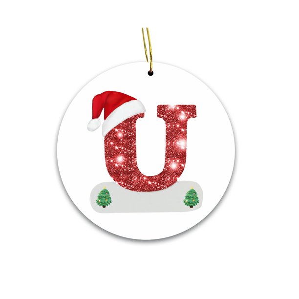 Decoraciones de Halloween, 26 letras para árbol de Navidad, adornos colgantes personalizados para árbol de Navidad, adornos navideños DIY, decoración navideña, decoración colgante para árbol de Navida